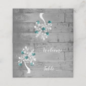 Placement Carte de place turquoise Arbre des Coeurs (Extérieur déplié)