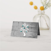 Placement Carte de place turquoise Arbre des Coeurs (Dos)