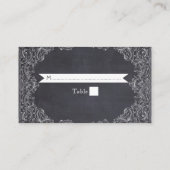 Placement Carte de place vintage frame & chalkboard mariage (Dos)
