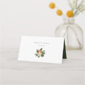Placement Carte de place Watercolor Greenery Orange Blossom (Dos)