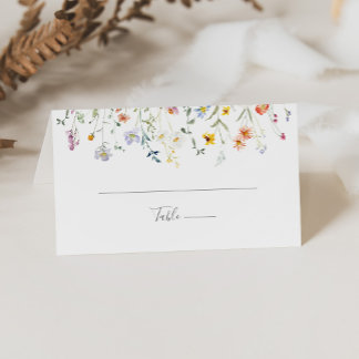 Placement Carte de place Wild Multicolor Floral Mariage