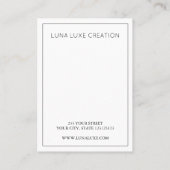 Placement Carte de Présentation de Cadeau de Demoiselle d'Ho (Dos)