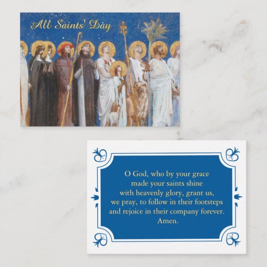 Placement Carte de prière catholique de la Toussaint (Devant / Derrière)