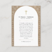 Placement Carte de prière catholique de St. Didacus le Confe (Dos)