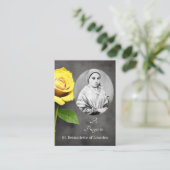 Placement Carte de prière catholique de Ste Bernadette de Lo (Debout devant)