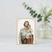 Placement Carte de prière catholique dévotionnelle Saint Jos (Debout devant)