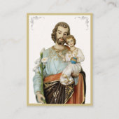 Placement Carte de prière catholique dévotionnelle Saint Jos (Devant)