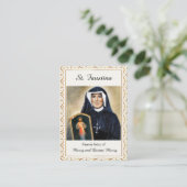 Placement Carte de prière catholique romaine de Ste Faustine (Debout devant)