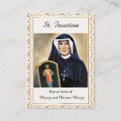 Placement Carte de prière catholique romaine de Ste Faustine (Devant)