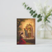 Placement Carte de prière catholique romaine de Ste Jeanne d (Debout devant)