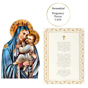 Placement Carte de prière catholique romaine pour la grosses