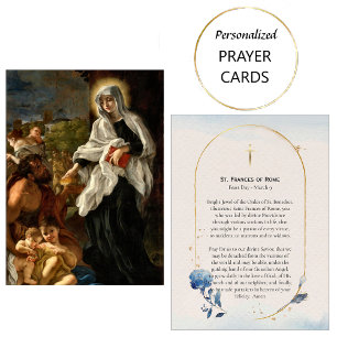 Placement Carte de prière catholique Sainte-Françoise de Rom
