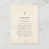 Placement Carte de prière chrétienne orthodoxe de Sainte-Mar (Dos)