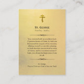 Placement Carte de prière chrétienne orthodoxe de St. George (Dos)