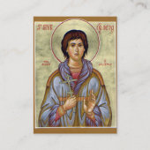 Placement Carte de prière chrétienne orthodoxe Saint-Pierre (Devant)