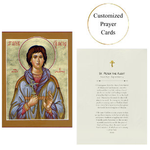 Placement Carte de prière chrétienne orthodoxe Saint-Pierre