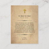 Placement Carte de prière chrétienne orthodoxe St. Basil (Dos)