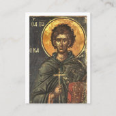 Placement Carte de prière chrétienne orthodoxe St. John Cala (Devant)