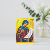 Placement Carte de prière chrétienne orthodoxe St. Kassiani (Debout devant)