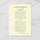 Placement Carte de prière chrétienne orthodoxe St. Kassiani (Dos)