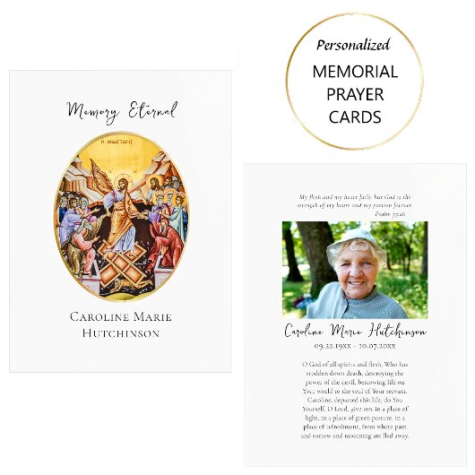 Placement Carte de prière commémorative de la photo chrétien