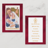 Placement Carte de prière de bénédiction de Noël (Devant / Derrière)
