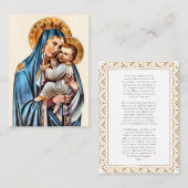 Placement Carte de prière de grossesse catholique romaine (Devant / Derrière)