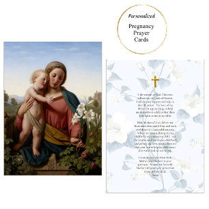 Placement Carte de prière de grossesse catholique romaine