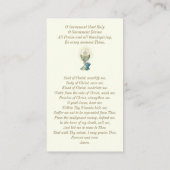 Placement Carte de prière de la première communion catholiqu (Dos)