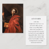 Placement Carte de prière de l'Acte de foi de St. James (Devant / Derrière)