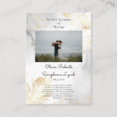 Placement Carte de prière de mariage catholique Delicate Gol (Devant)