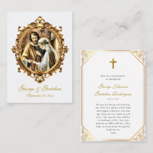 Placement Carte de prière de mariage catholique romain Josep