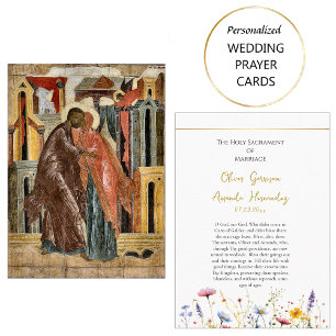 Placement Carte de prière de mariage orthodoxe aux fleurs sa