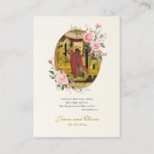 Placement Carte de prière de mariage orthodoxe aux roses ros (Devant)