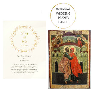 Placement Carte de prière de mariage orthodoxe chrétien