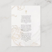 Placement Carte de prière de mariage orthodoxe Fleurs de lig (Dos)