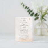 Placement Carte de prière de mariage orthodoxe grise texturé (Debout devant)