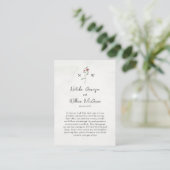 Placement Carte de prière de mariage simple orthodoxe à fleu (Debout devant)