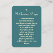 Placement Carte de prière de Noël Ô Nuit Divine (Dos)
