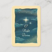 Placement Carte de prière de Noël Ô Nuit Divine (Devant)