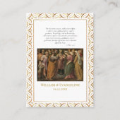 Placement Carte de prière de photo de mariage catholique rom (Devant)