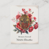 Placement Carte de prière de photos orthodoxes Red Roses (Devant)