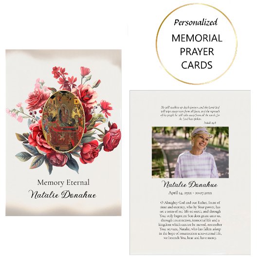 Placement Carte de prière de photos orthodoxes Red Roses