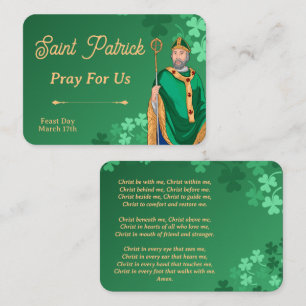 Placement Carte de prière de saint Patrick – Prière du plast