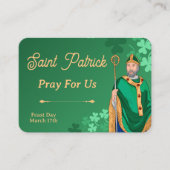 Placement Carte de prière de saint Patrick – Prière du plast (Devant)