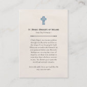 Placement Carte de prière de Ste Brigitte (Bridget) d'Irland (Dos)