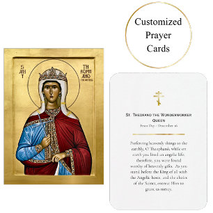 Placement Carte de prière de Ste Theofano le Thaumaturge