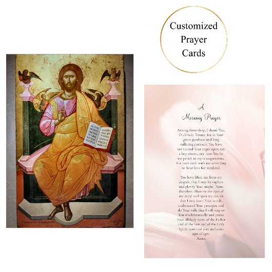 Placement Carte de prière du matin Chrétien orthodoxe