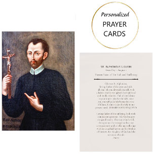 Placement Carte de prière du Saint Patron St. Alphonsus Ligo