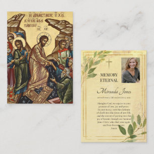 Placement Carte de prière élégante aux feuilles chrétiennes